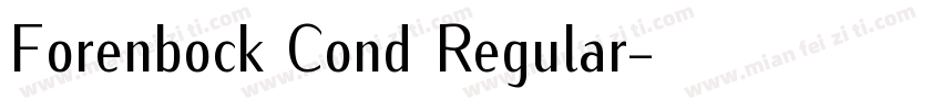 Forenbock Cond Regular字体转换